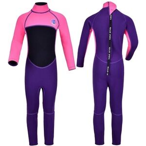 Realon girls 3mm pink and purple wetsuit size large